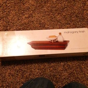4 Mahogany finish floating shelves!